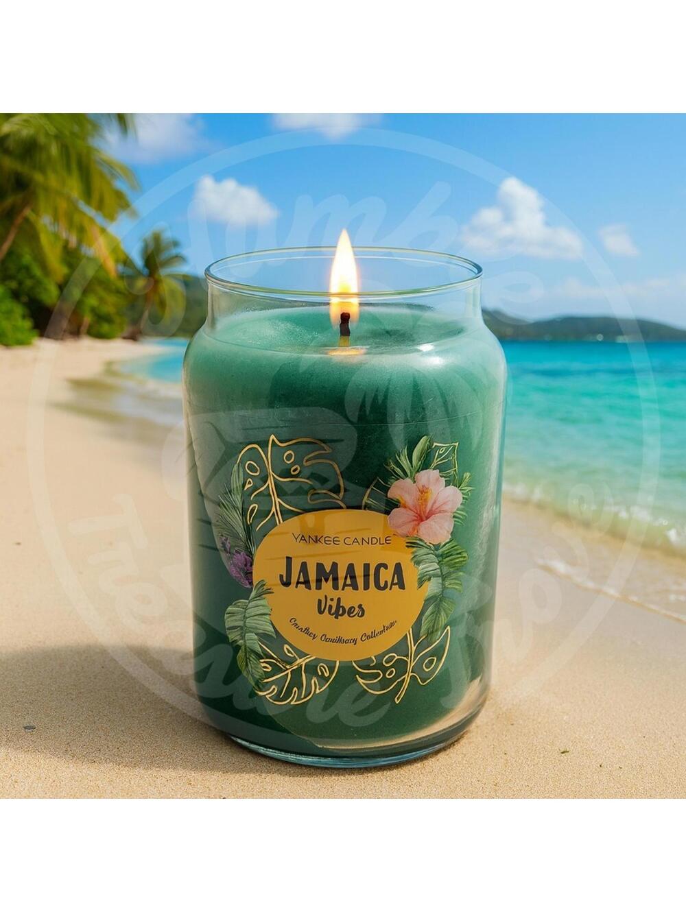 Yankee Candle Jamaica Vibes 22 oz Large Jar Carefree Caribbean Palm & Patchouli
